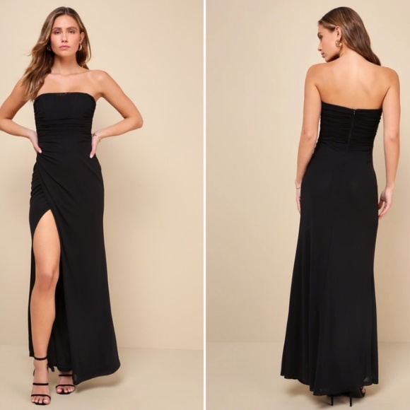 LULUS Prom Wedding Formal Bustier Modern Chic Sexy Classic Maxi Dress - Picture 4 of 4